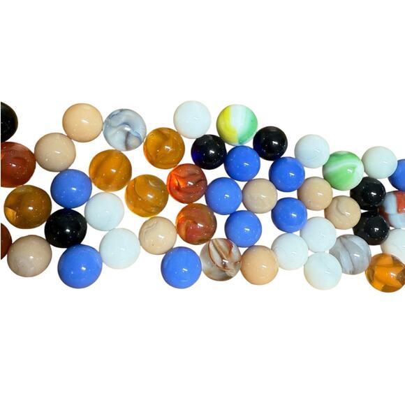 Marbles Collection Lot 100 Solid Vintage Various Sizes Colors Swirls Mixed 1lb - Picture 3 of 8